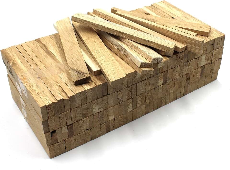 VmG-Store 80x Holzleisten Eiche Rustikal 22x8x160cm Klötzchen zum Basteln