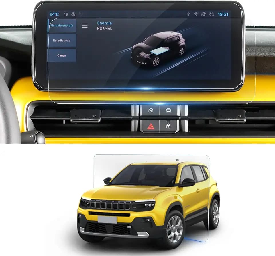 Kompatibel mit Jeep Avenger SUV 2023 2024 2025 2026 Navigation Schutzfolie, für Jeep Avenger EV Hybrid 4x4 10,25 Zoll Nano Displayschutzfolie 6H Kratzfest [2 Stück]