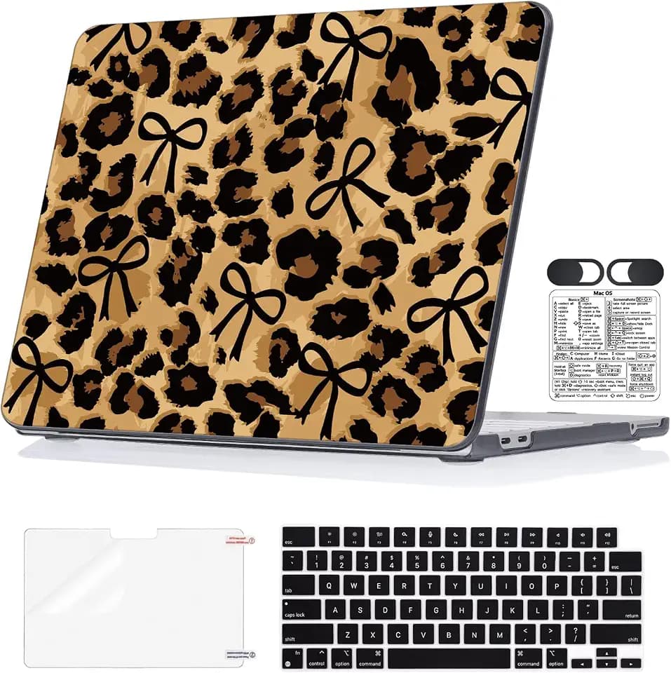Leopard Print Hard Case for 2026 MacBook Neo 13" A18 Pro Chip A3404