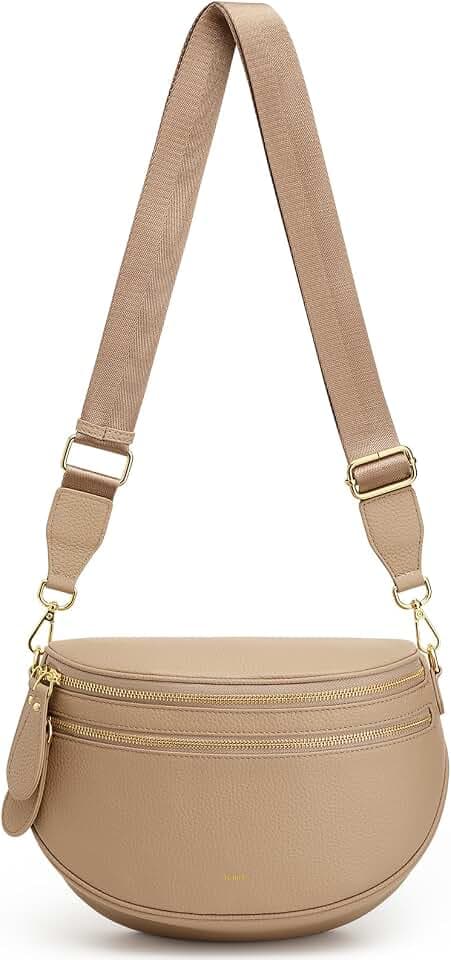 Kattee Spacious Leather Bum Bag for Women with RFID Blocking