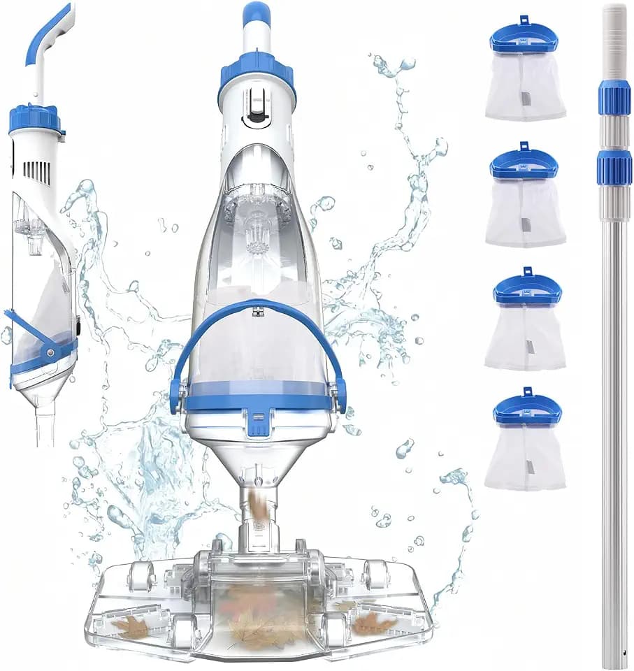 Cordless Pool Vacuum for Above Ground & Inground Pools, 1110 GPH Suction