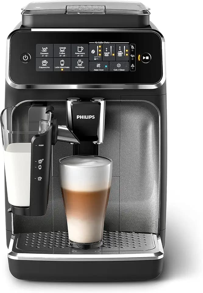 PHILIPS Kaffeevollautomat LatteGo 3200 Serie, Silber, 5 Spezialitäten