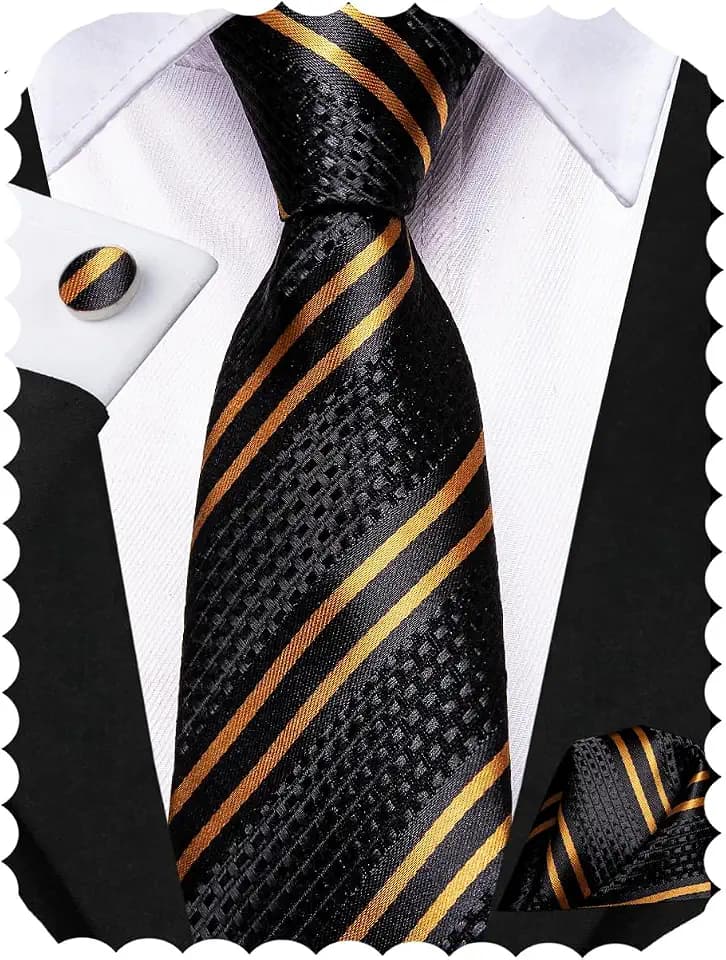 Hi-Tie Selbstgebundenes Krawatten-Set für Jungen, 8–10, Seide, Kinder-Krawatten für Jungen von 8–11 Jahren, Jugend-Krawatte und Einstecktuch für Hochzeit