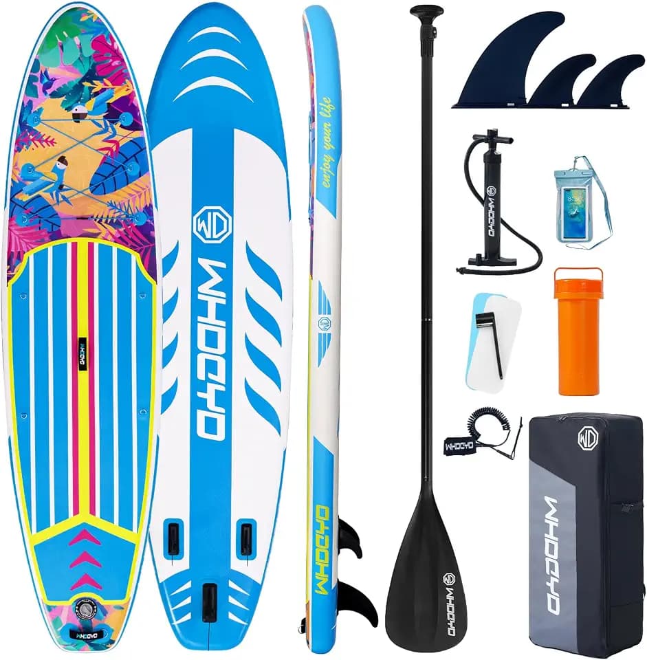 Inflatable Stand Up Paddle Board 11' × 33" × 6", Yoga Board with Durable SUP Accessories for Adults & Youth, Versatile Paddle Board