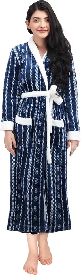 NY Threads Damen Women Basic Bathrobe Luxuriös (1er Pack)