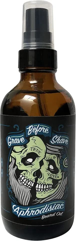 Grave Before Shave Leather/Cedar-wood scent Beard Oil 4 oz. BIG BOTTLE