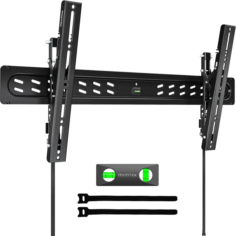 monTEK Ultra Slim Tilting TV Wall Mount for 43–95 inch TVs Holds 150 lbs
