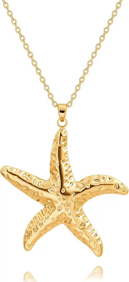 PERNNLA PEARL Long Disc Pendant Necklace for Women 18K Gold Plated Sweater Chain Fashion Jewelry
