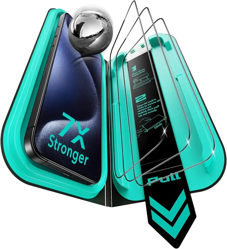 ESR 3 Pack for iPhone 15 Pro Max Screen Protector, Armorite