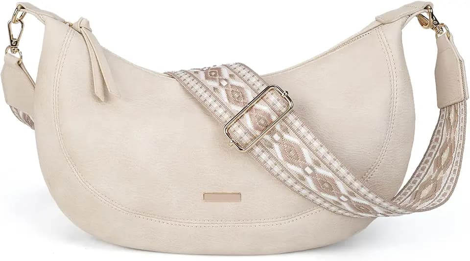 AFKOMST Boho Crescent Bag and Medium Crossbody Hobo Purse for Women