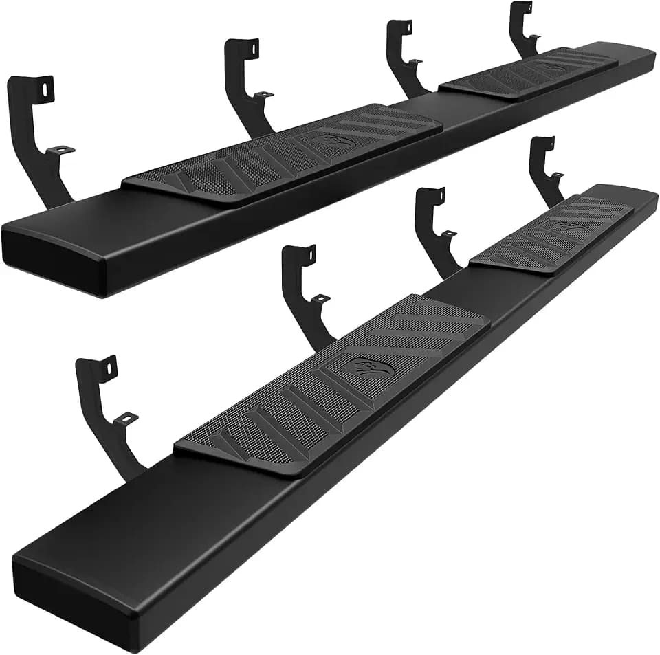 Tyger Auto 6" Riser Running Boards Compatible with 2019-2026 Chevy Silverado GMC Sierra 1500; 2020-2026 2500 3500HD | Crew Cab | TG-RS6C60248 | Side Step Rails Nerf Bars