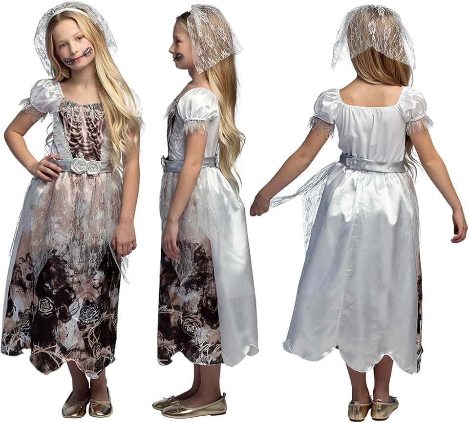 Boland Zombie Braut Halloween Kostüm für Mädchen | Kleid und Schleier