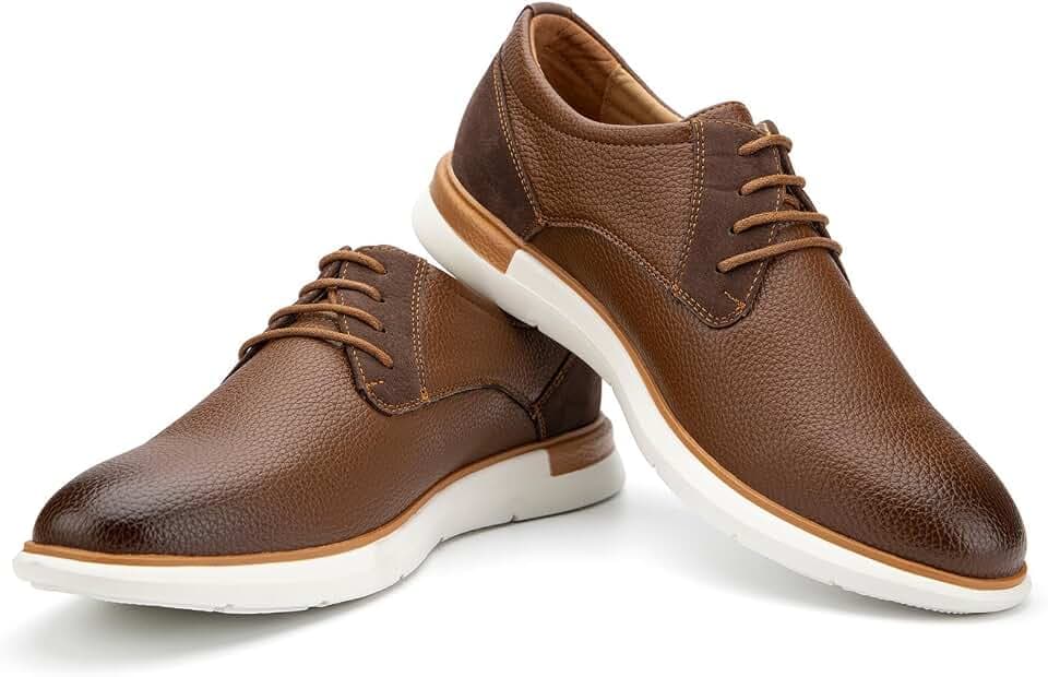 JITAI Herren Oxford Schuhe Business Schuhe Herren Elegante Schuhe Leder Schnürhalbschuhe