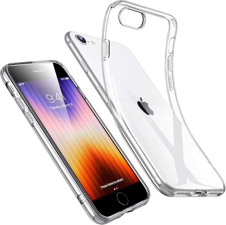 ESR für iPhone SE3/SE/8/7 Hülle, Originalgefühl, Transparent, Klar