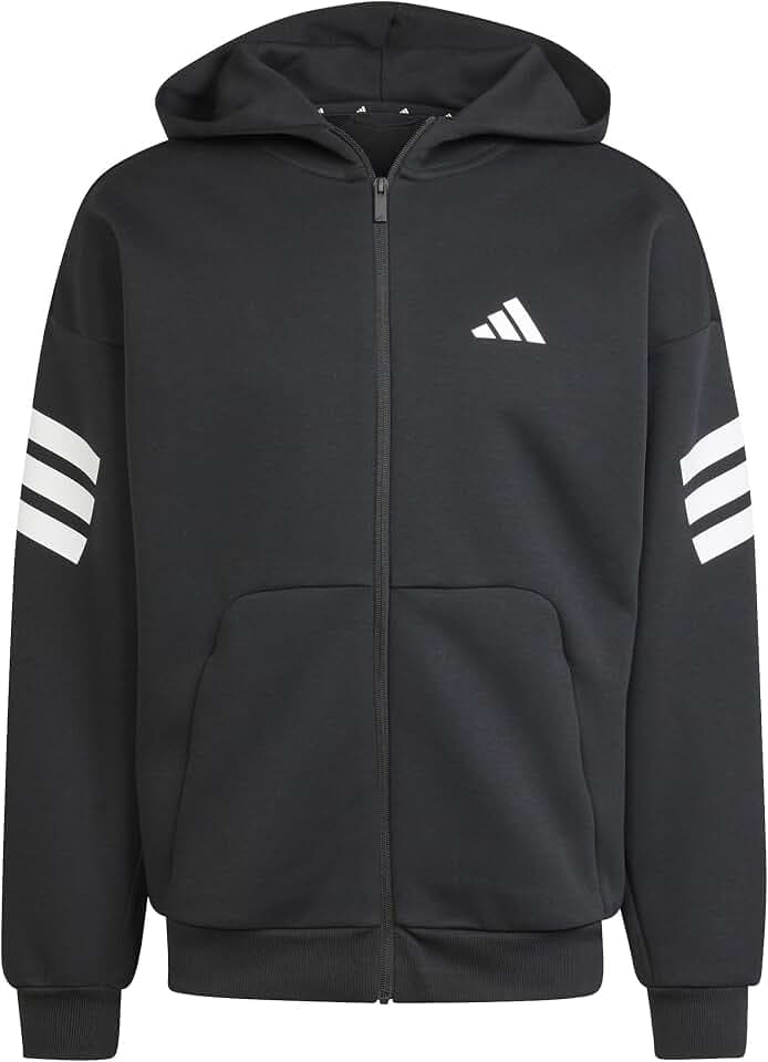 adidas Herren Future Icons Three Stripes Full-Zip Hoodie Kapuzen-Oberteil (1er Pack)