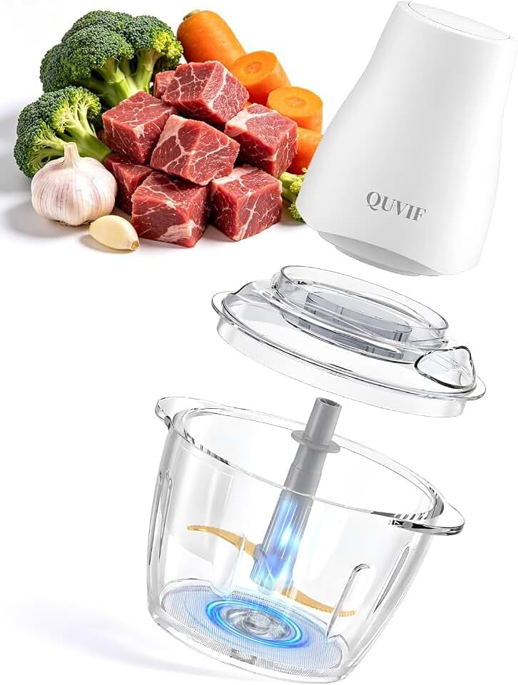 Food ProcessorMeat Grinder Electric Food Chopper, Easy-Clean, 5-Cup