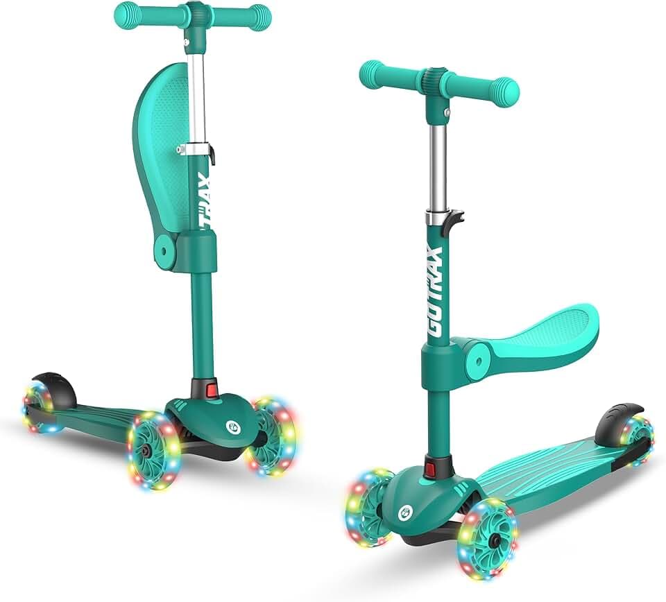 Gotrax KS3 Kick Scooter with Seat, 3 Wheels for Kids Age 2+, Gifts