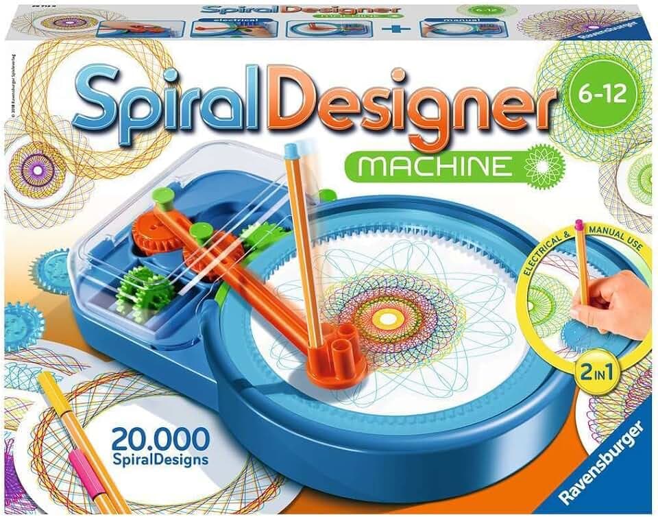Ravensburger Spiral-Designer-Maschine, Zeichnen Lernen für Kinder ab 6 Jahren, Kreatives Zeichen-Set für elektronisches oder manuelles Zeichnen