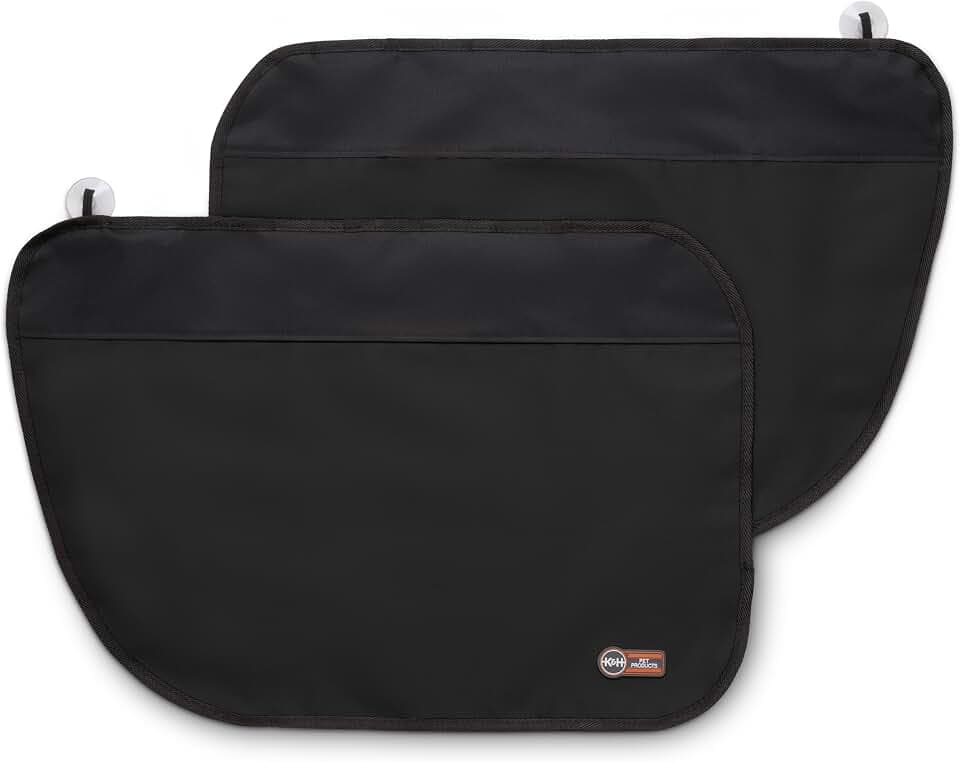 K&H Car Door Protector for Dogs, 2 Pack - 27x19in Black