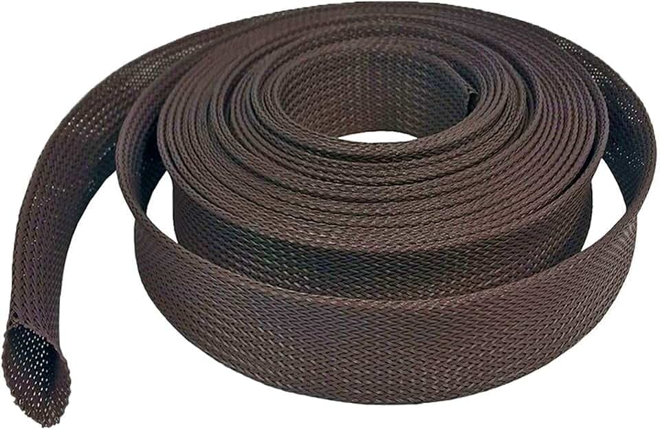 Electriduct 1/4" Chewing Resistant Braided Sleeving Repulsive/Repellent Hose Wire Mesh Cable Protection Flexible Expandable Wrap - 100 Feet