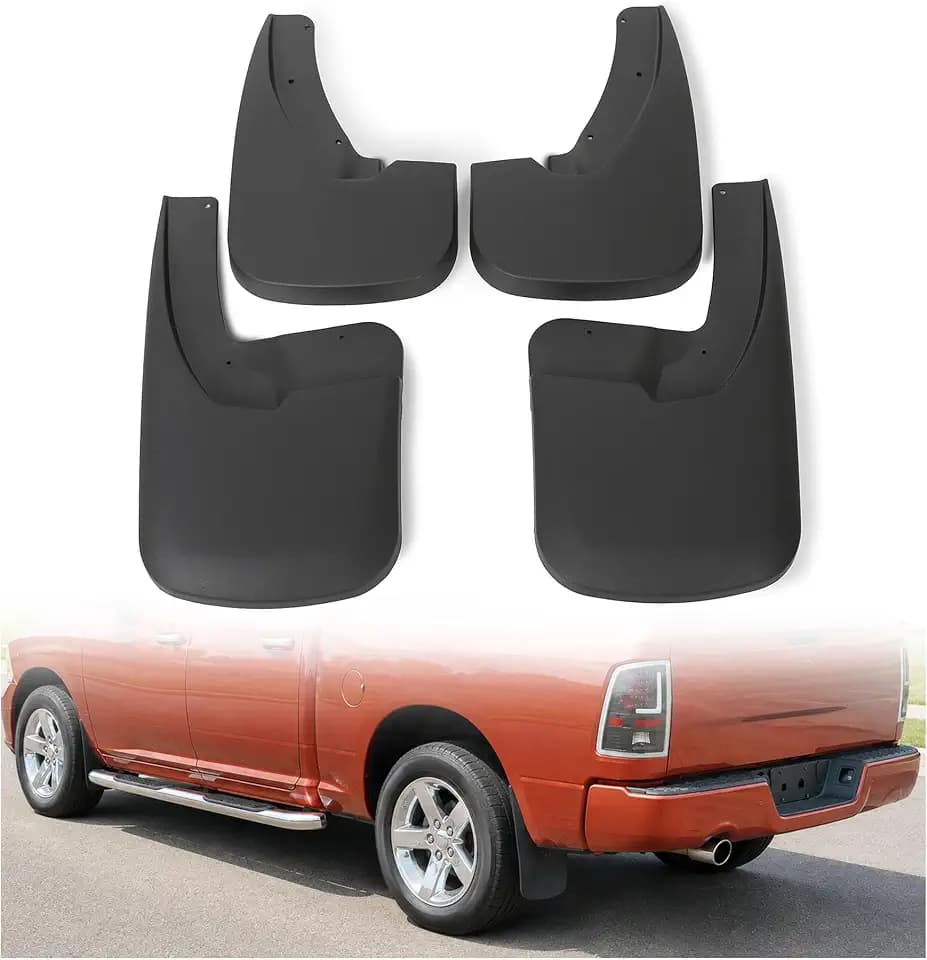 ECOTRIC Mud Flaps Splash Guard Compatible with 2009-2018 Ram 1500 2500 3500