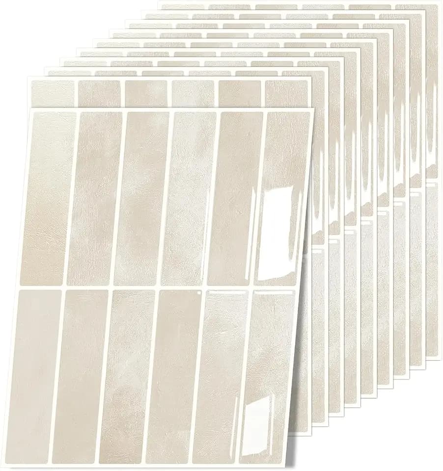 JOLOV 10 Pack Peel and Stick Backsplash Tiles, Waterproof 3D Stickers