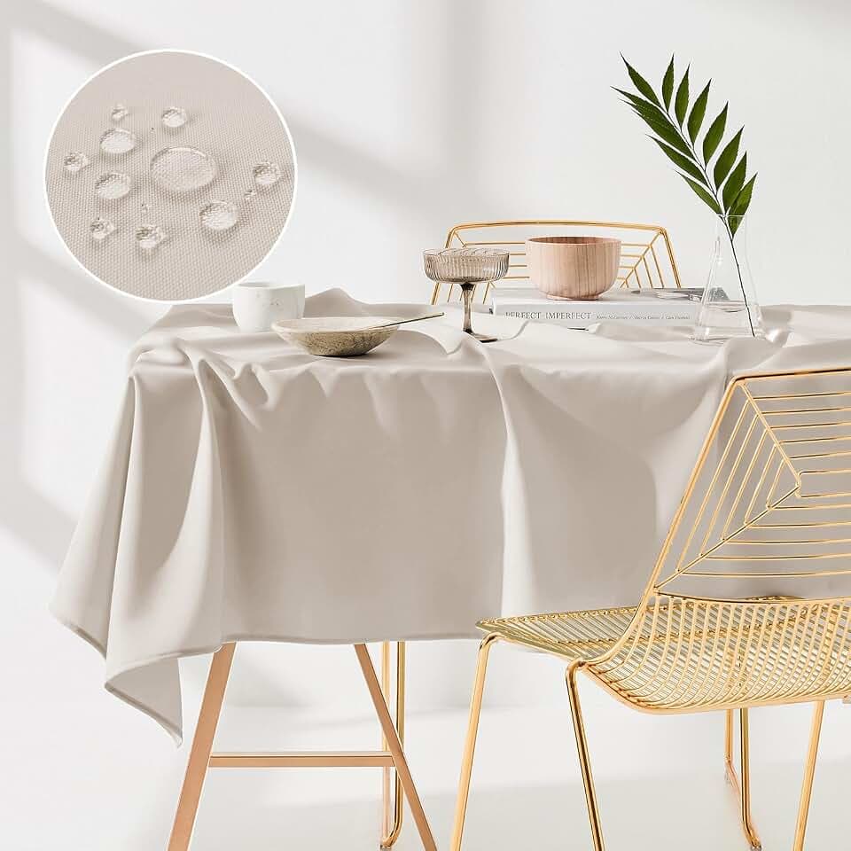 ROOM99 Aura Tischdecke 130 x 180 cm Hellbeige
