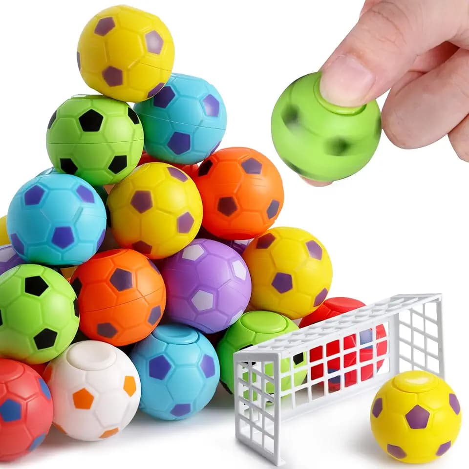 LOVESTOWN 32 PCS Fidget Spinners Soccer Ball Toys for Kids Party Favors