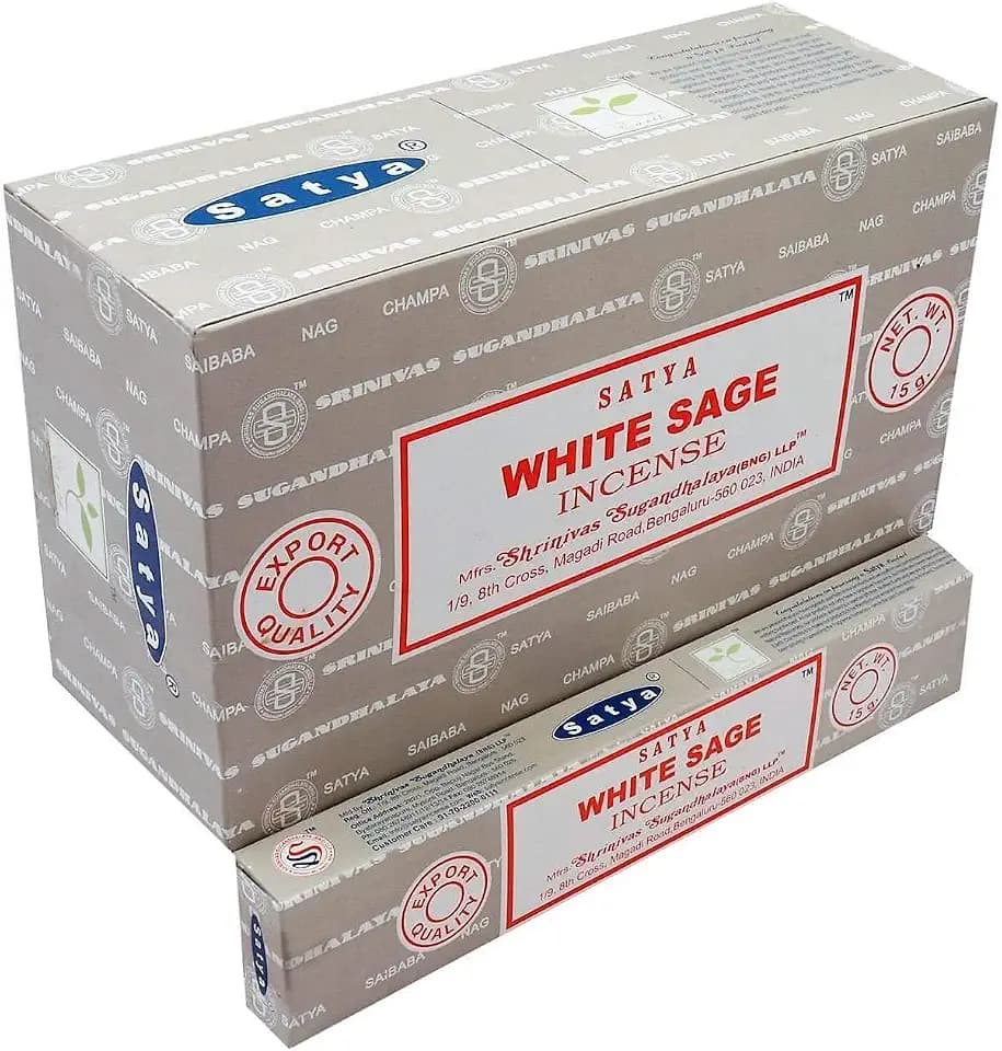 Satya Räucherstäbchen White Sage, 12 Packungen à 15 g