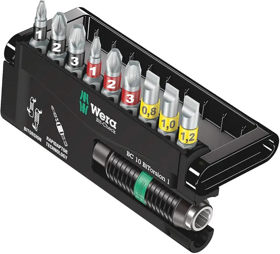 Wera Bit-Sortiment, Bit-Check 10 BiTorsion 1, 10-teilig, 05056374001