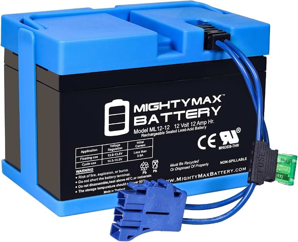 Mighty Max Battery 12V 12AH Replacement Battery Compatible with Peg Perego DJW12-12 DMU12-12