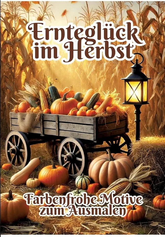 Ernteglück im Herbst: Farbenfrohe Motive zum Ausmalen