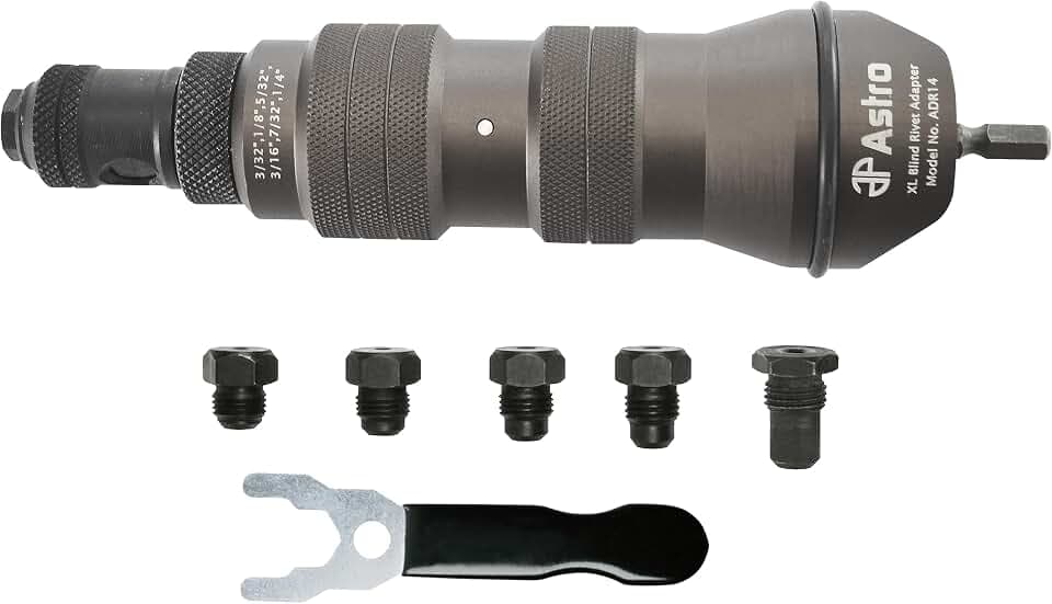 Astro Pneumatic Tool ADR14 XL Blindnieten-Adapter-Set, 6,35 mm Kapazität