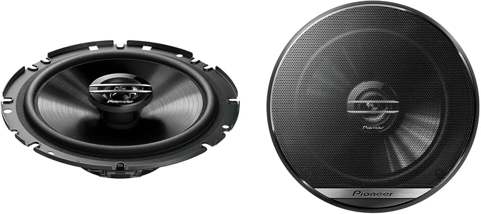 PIONEER TS-G1720F 17 cm 2-Weg-Koaxiallautsprecher Set mit 2 Lautsprechern (je 300 W max., 40 W Sinus), kraftvoller Klang, hoher Wirkungsgrad, 49.7 mm Einbautiefe, 144 mm Einbauausschnitt, mit Gitter