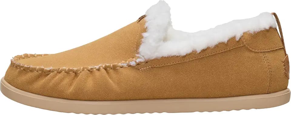HEYDUDE Men's Harbor Lo Slip On Moc Slipper | Micro Suede Sherpa Lined