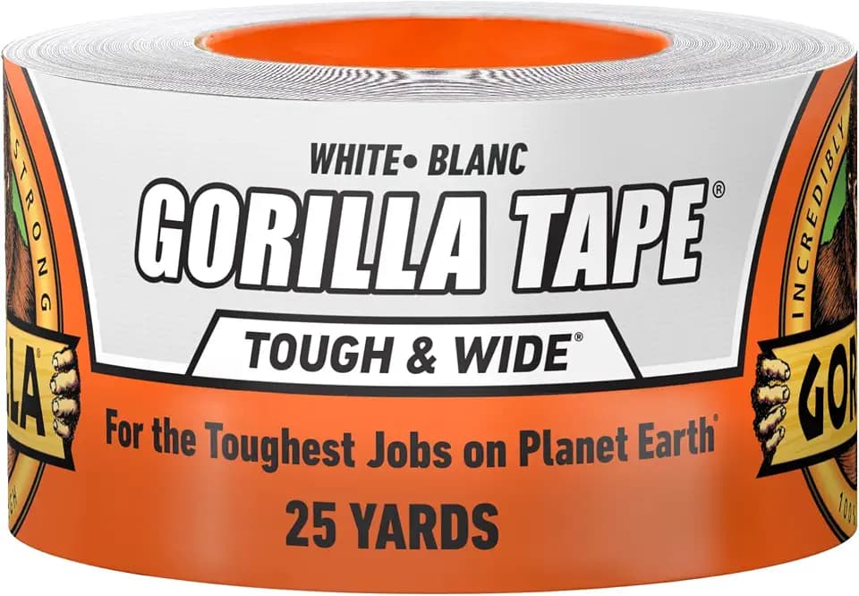 GORILLA Tape Tough & Wide, White, 2.88" x 25 yd