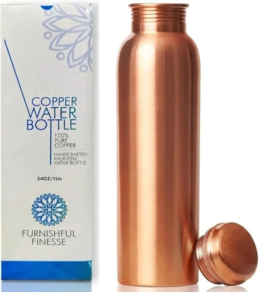 Kupfer-Wasserflasche, 34 oz, Natur, 1 Stück