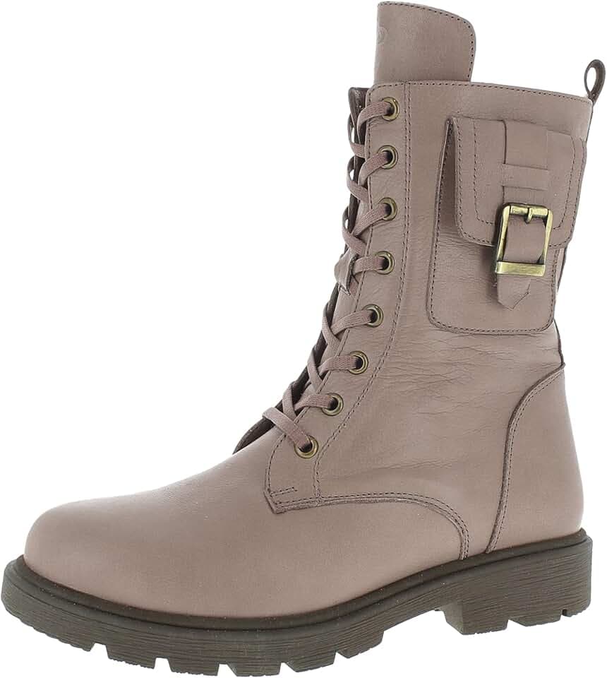 Andrea Conti Damen Stiefelette Leder Combat Boot Military Utility Tasche 1984808