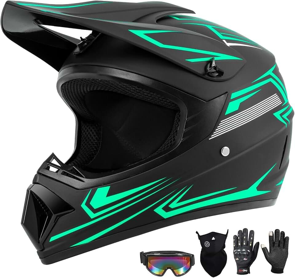 Youth Kids Dirt Bike Motorcycle Helmets DOT Approved ATV Motocross Helmet