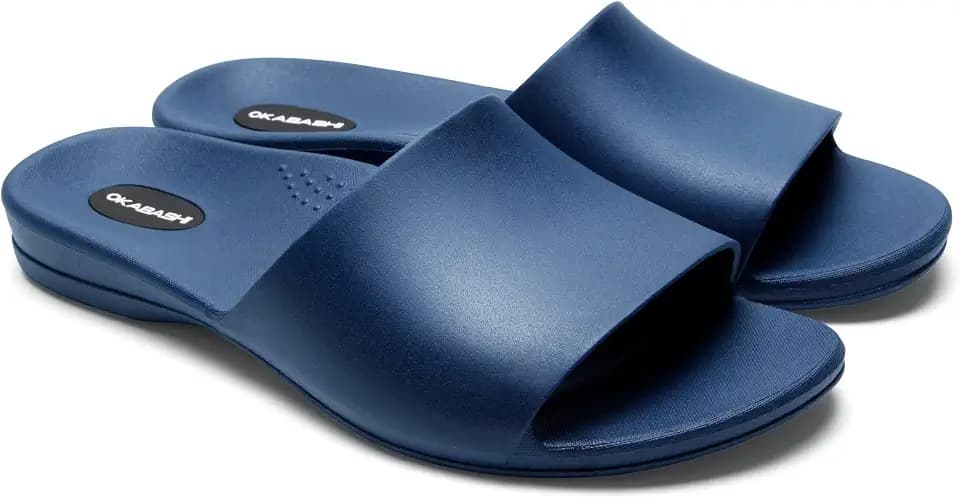 OKABASHI Women's Cruise Slide Sandal | Contoured Footbed w/Arch Support for All-Day Comfort | Lightweight & Waterproof Design | Sustainably Made in The USA