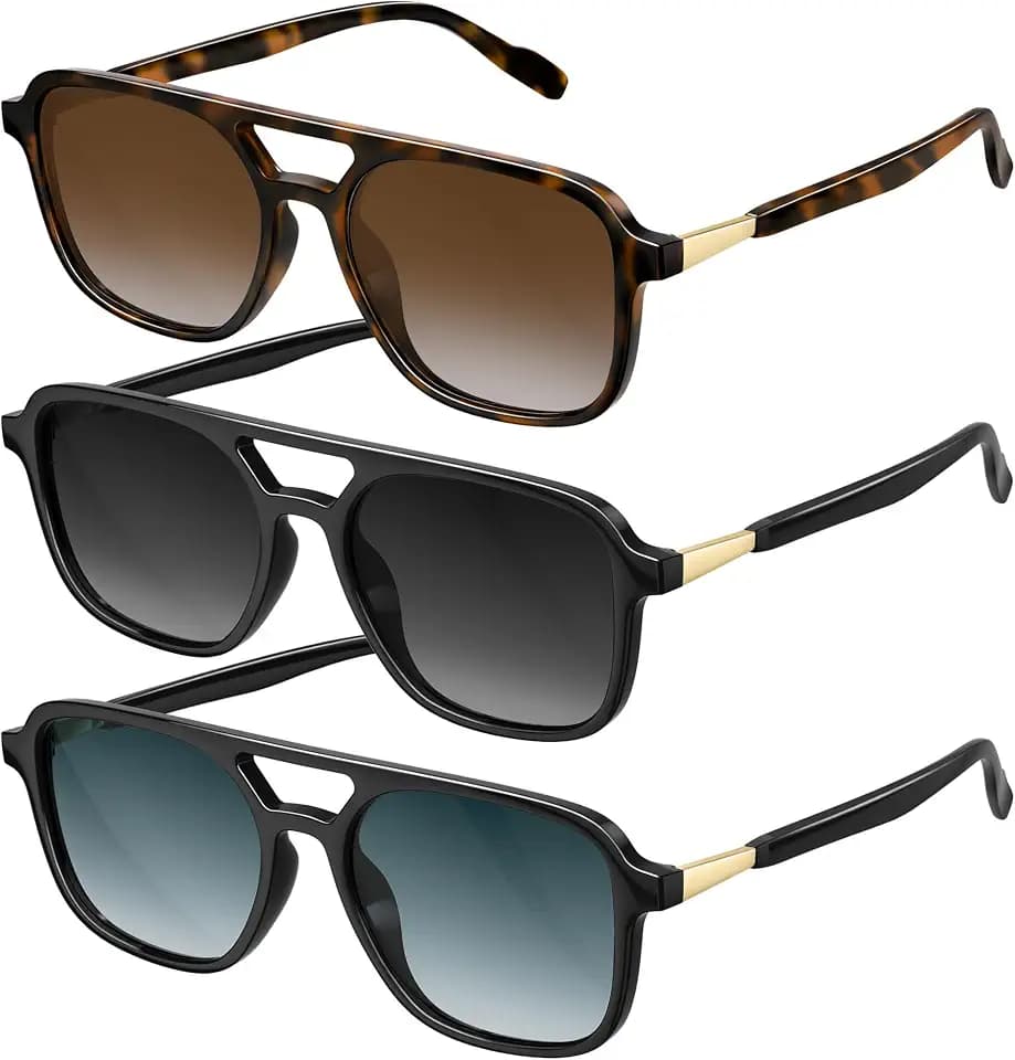 Retro Aviator Sunglasses for Women Men,Trendy Polarized Sun Glasses