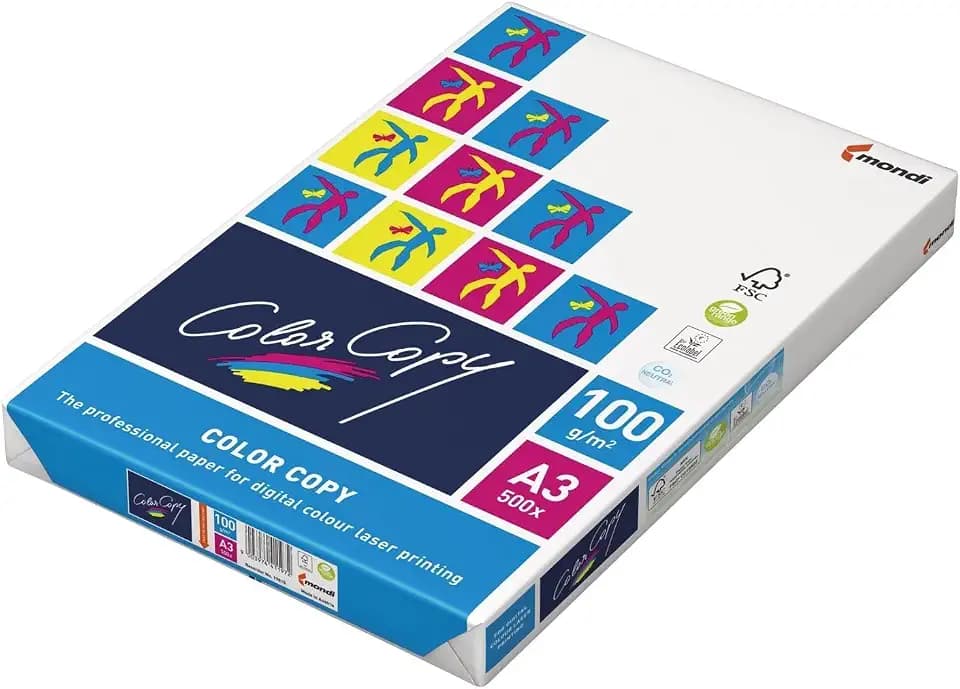 Mondi Farbkopierpapier/2381019052 DIN A3 weiß geriest 100g/qm Inh.500