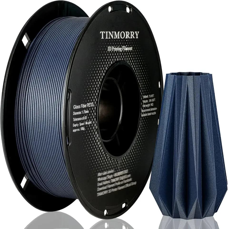 TINMORRY PETG-GF Filament 1,75 mm für 3D Drucker, 1 KG, Marineblau