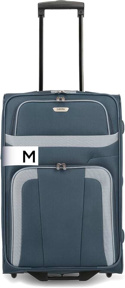paklite Reisekoffer mit 2 Rollen, Rollkoffer mittelgroß, Orlando, klassischer Weichschalen Trolley im zeitlosen Design, 63 cm, 58 Liter