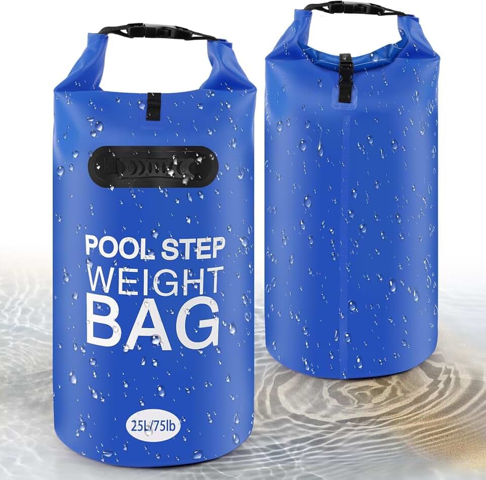 75 lb Pool Ladder Weights,Sand Fillable Step Anchors for Above Ground Pools