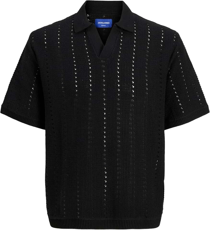 JACK & JONES Male Gestricktes Polo Einfarbig Gestricktes Polo