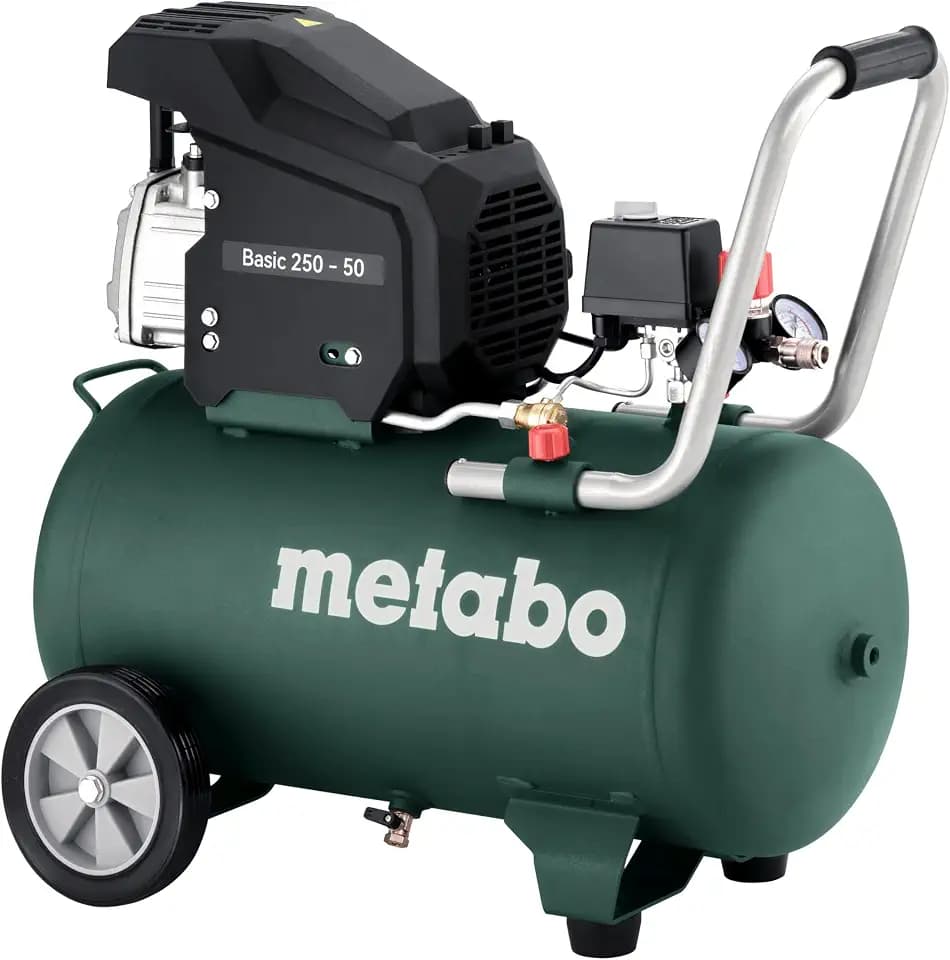metabo Basic 250-50 Kompressor, 50l Kessel, 8 bar Ölgeschmiert, 220 l/min