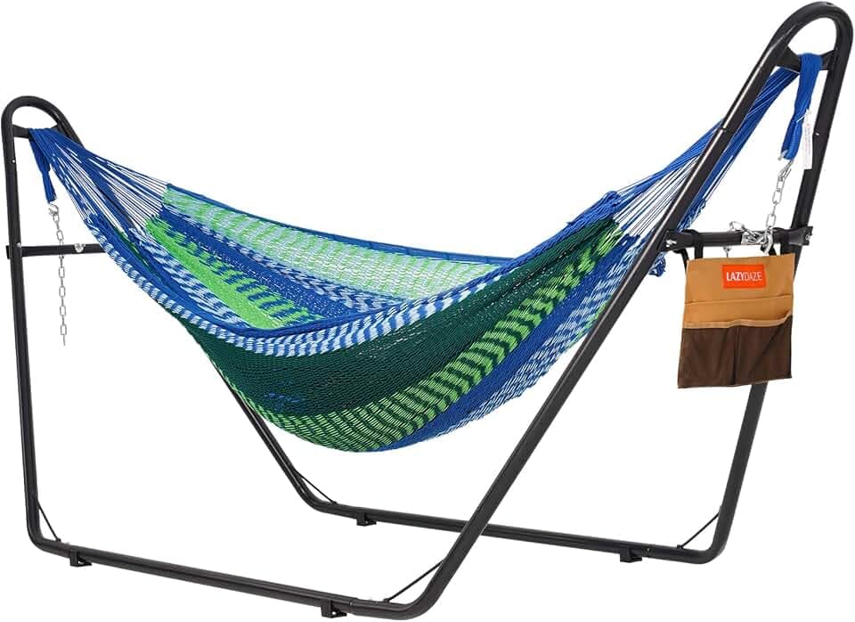 Lazy Daze Mayan Hammock with Heavy Duty Steel Stand
