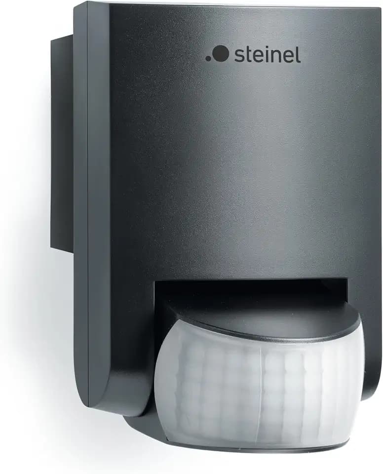 Steinel Bewegungsmelder IS 130-2 schwarz, 130° Bewegungssensor, 12 m Reichweite, für den Innen- und Außenbereich, IP54