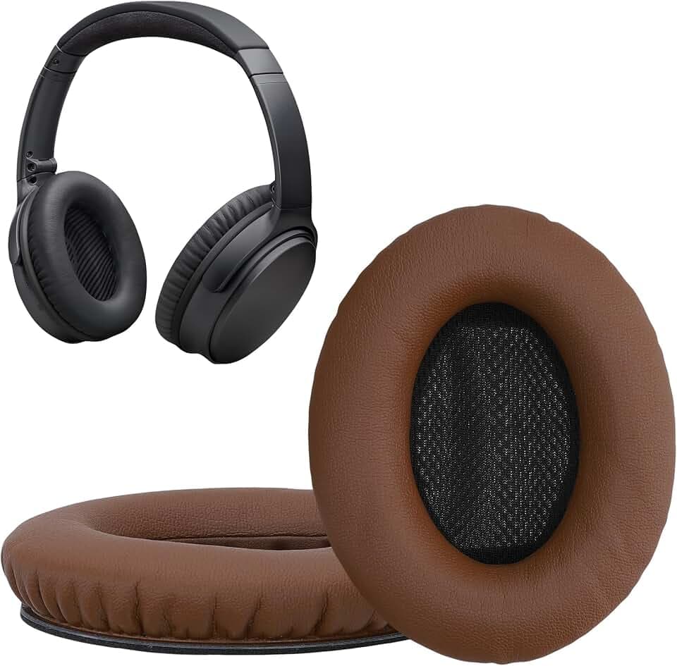 kwmobile 2X Ohr Polster für Bose Quietcomfort 35 35II 25 15 / QC35 QC35II QC25 QC15 Ohrpolster - Ersatz Ohrpolster - Kopfhörer Ersatzteile - Kopfhörer Ersatzpolster für Over Ear Headphones